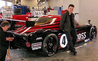 david with sports car