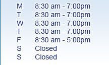 Opening hours